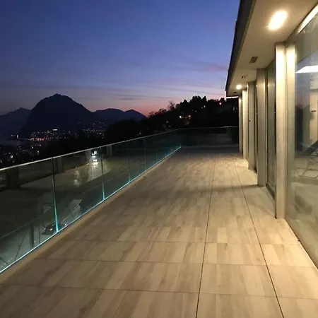 Luxury Penthouse, Lake View Porza Exterior photo
